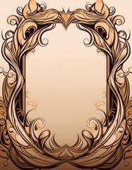 golden frame with floral ornament