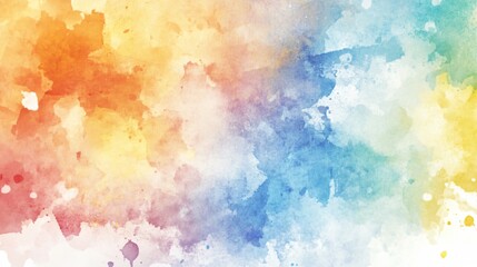 Ethereal Watercolor Sky Background with Blurred Clouds - Horizontal 16:9