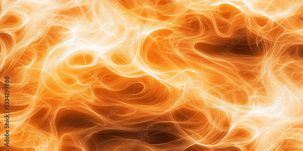Poster golden plasma flowing and generating energy waves