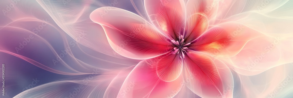 Poster beautiful abstract floral design with soft colors and intricate patterns enhancing the aesthetic app
