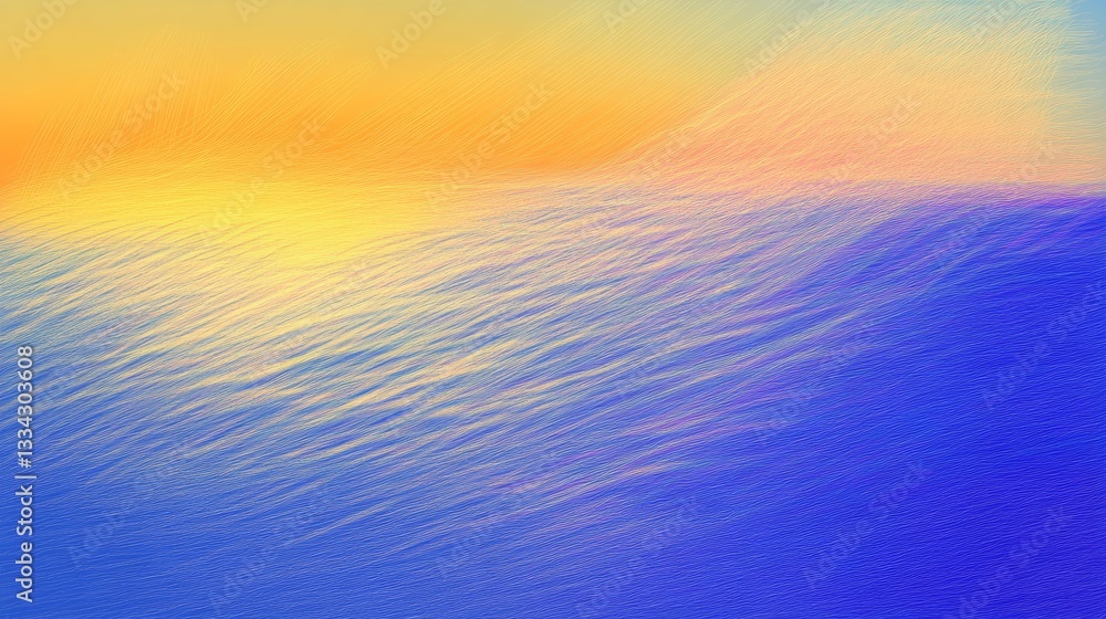 Poster vibrant abstraction showcasing dynamic waves and a bright gradient background in an artistic style