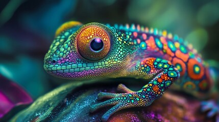 Fototapeta premium Vibrant Psychedelic Calamar Abstract Background in AR 16:9 Aspect Ratio Version 6.1