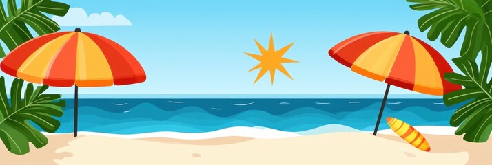 Summer Beach Paradise: Relaxing Under the Sun