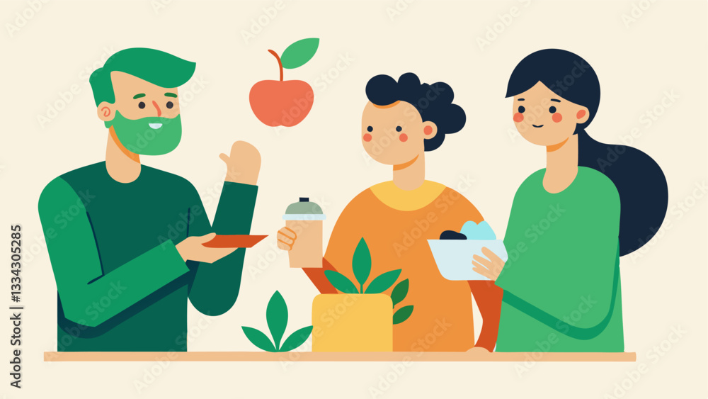 Poster feedback workshop a group of individuals sampling different iterations of a plantbased product provi