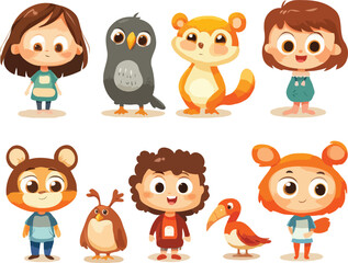 Funny cartoon character vector art