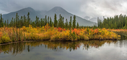 Banff National Park Canada - Vermillion Lakes in autumn