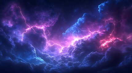 Naklejka premium Electric storm over bustling skyline high resolution background