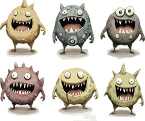 cartoon monster vector art