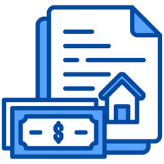 Acquisition icon in Blue Color Style. Simple Vector Design. Simple Vector Flat Icon