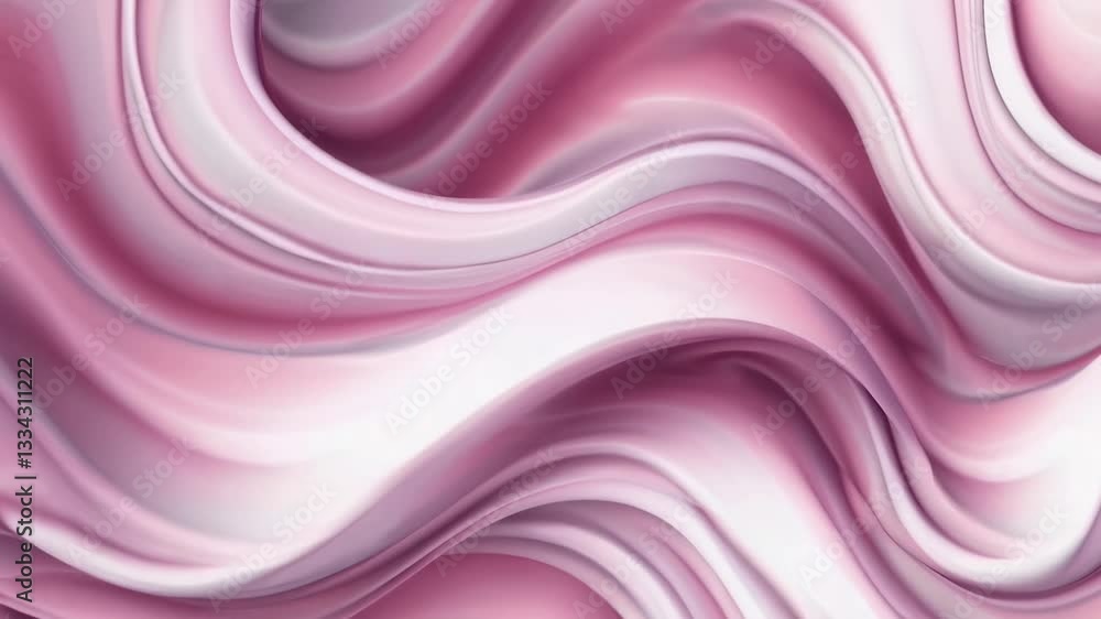 Aufkleber pink and white abstract swirling pattern with fluid lines. artistic design concept