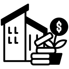 Investment icon in Mix Filled Style. Simple Vector Design. Simple Vector Outline Filled Icon
