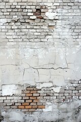 white color Brick Wall Background
