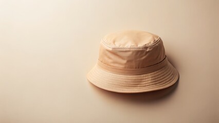 Aerial Flat Lay Bucket Hat Photography: Soft Feminine Style Top Down View