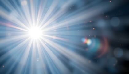 Obraz premium Light Burst on Blue Background