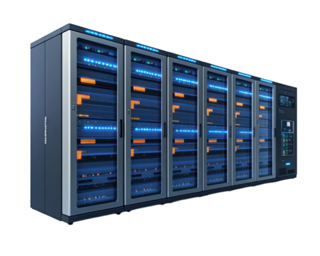 High capacity energy storage system with multiple battery units, showcasing advanced technology and efficient design for renewable energy solutions