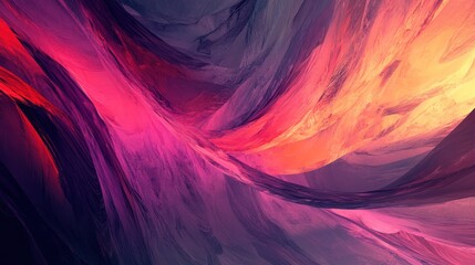 Abstract swirling vibrant colors, pink, red, orange, purple.