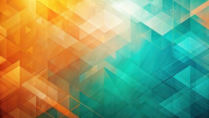Obraz premium Abstract background with brushstroke pattern in orange and teal gradient, geometric shape , teal, colorful, teal