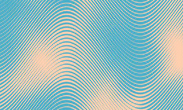 Abstract halftone grunge texture background image. Line art vintage vector background. Blue sky in engraving style.