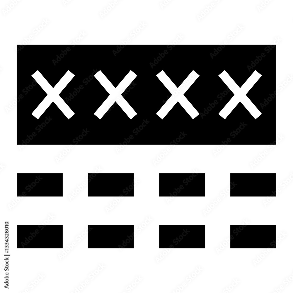 Poster passcode vector icon