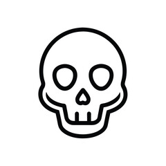 skull on black vector illustration