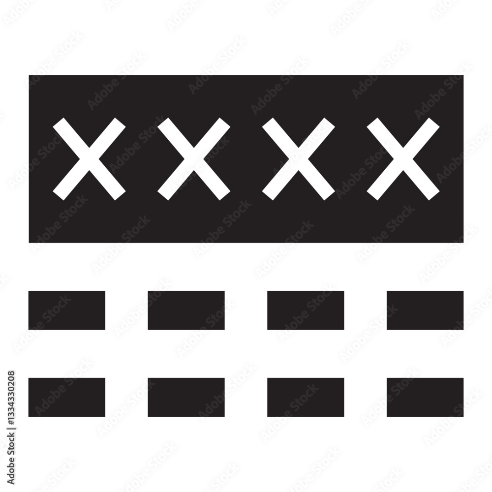 Poster passcode vector icon
