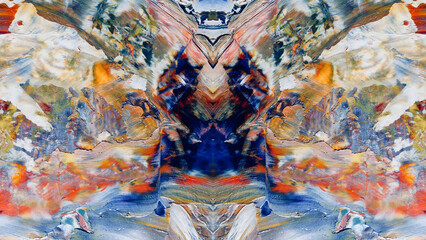 Fototapeta premium Abstract art background . Hand painting artwork on canvas .