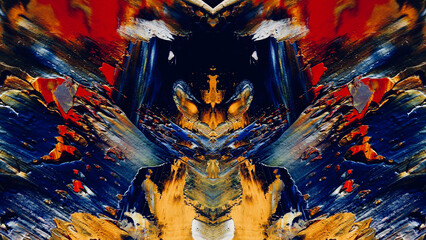 Fototapeta premium Abstract art background . Hand painting artwork on canvas .