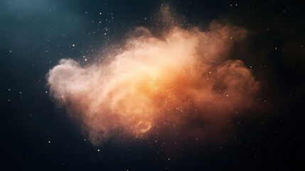 Fototapeta premium Ethereal cosmic dust cloud against a starry backdrop evoking mystery and wonder, perfect for astronomy enthusiasts and science fiction buffs seeking a stellar visual experience