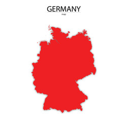 Obraz premium germany map in red colour and with trasparent background