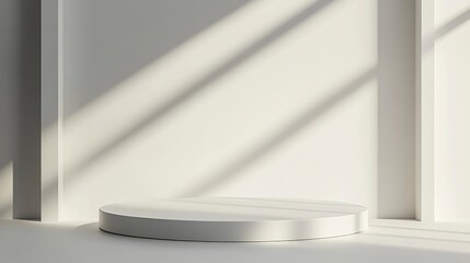 Minimalist Product Display Platform with Natural Light for Mockups and Advertising