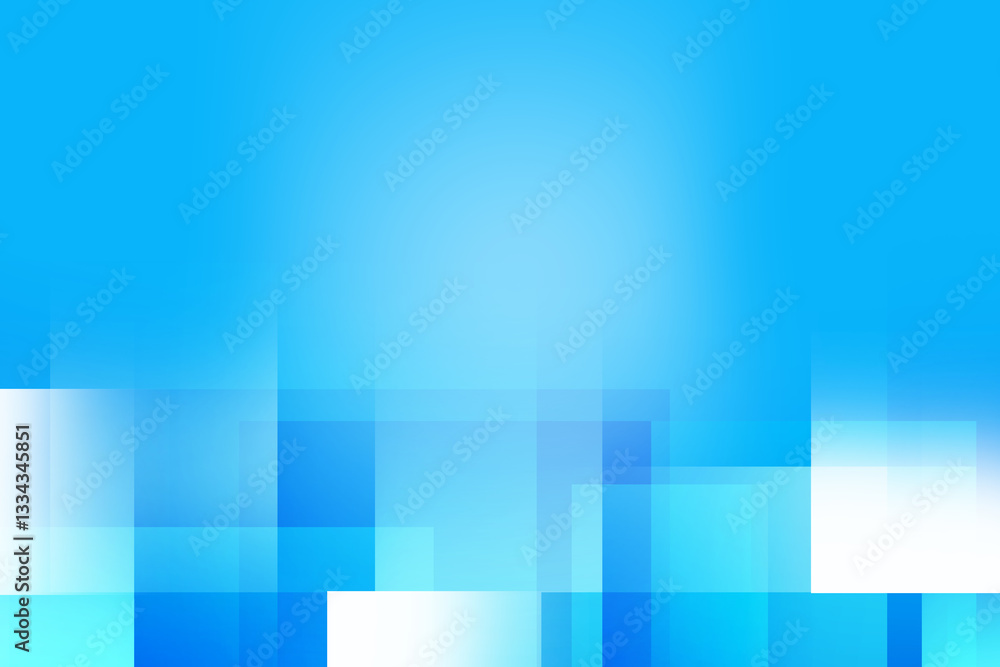 Aufkleber abstract geometric square background gradient soft light blue bokeh for graphic business background 