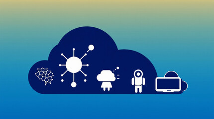 Modern Artificial Intelligence Icon Set with Solid Background for Web and App UI