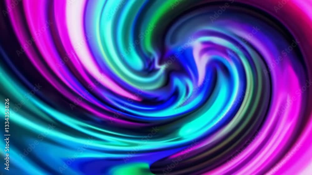 Poster vibrant swirling neon colors in abstract pattern, dynamic digital art concept