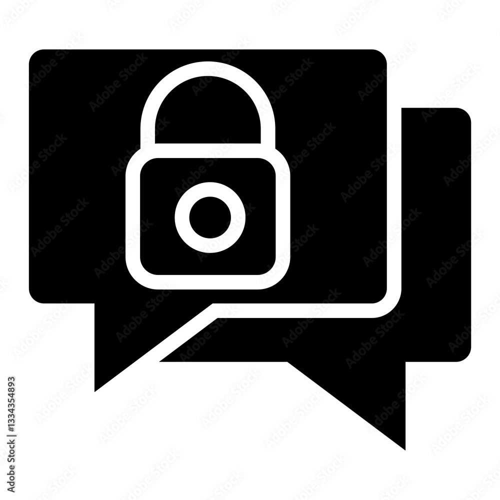 Poster encrypted message vector icon