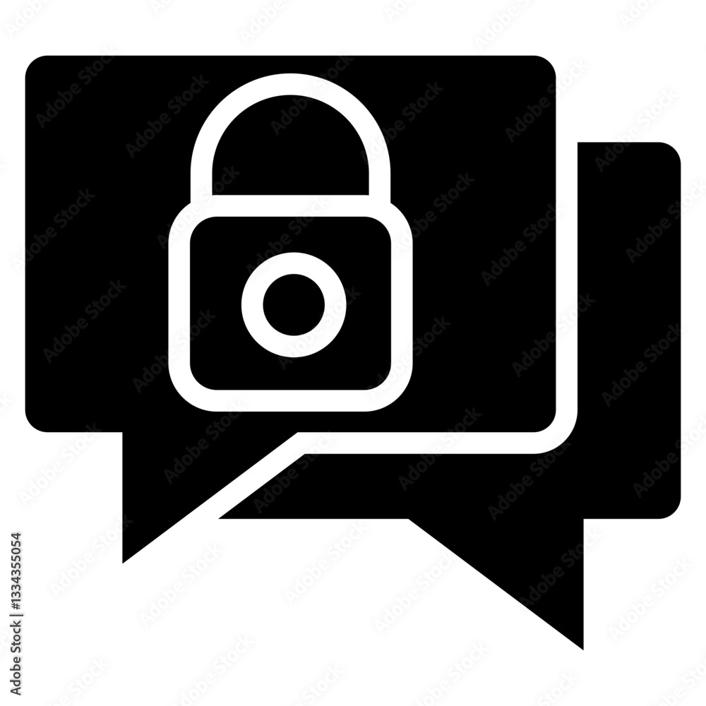Poster encrypted message vector icon
