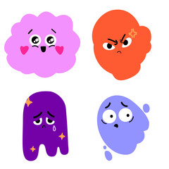 Fototapeta premium Whimsical Cartoon Illustration Icon Set. Unique and Creative vector