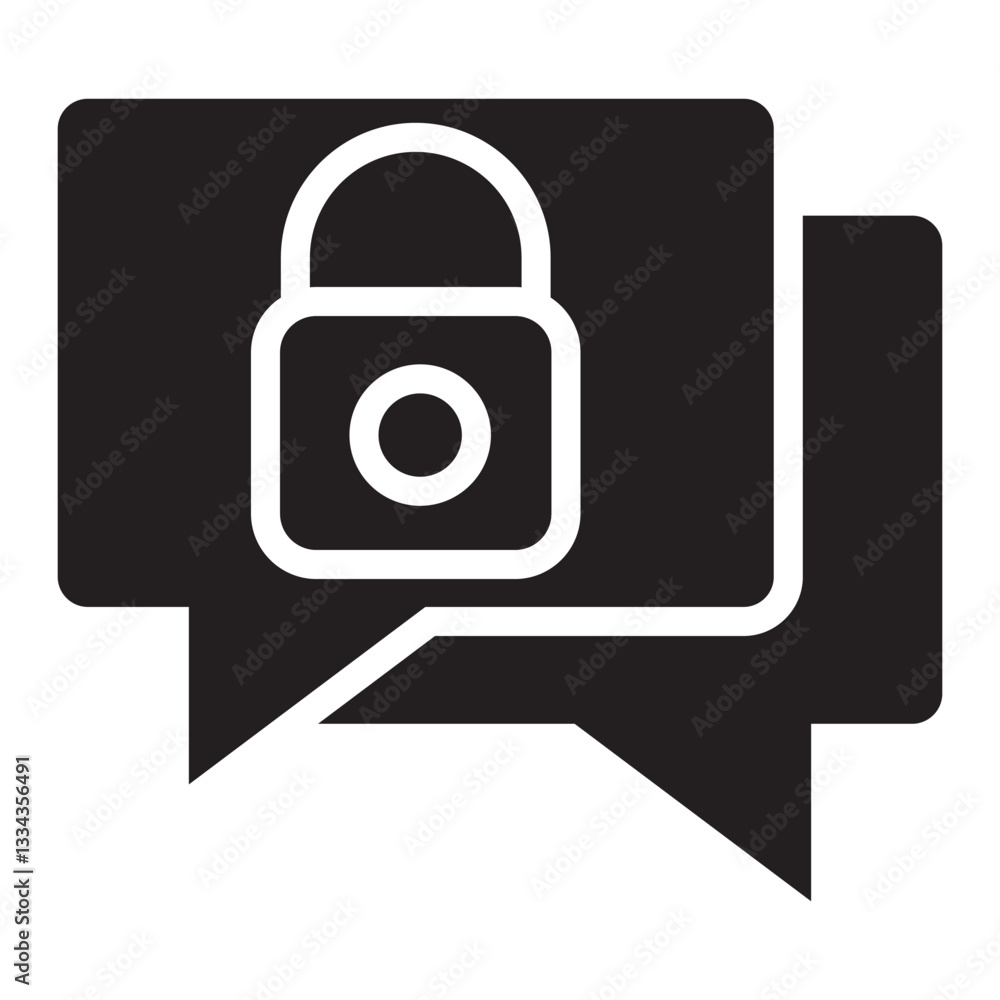 Poster encrypted message vector icon