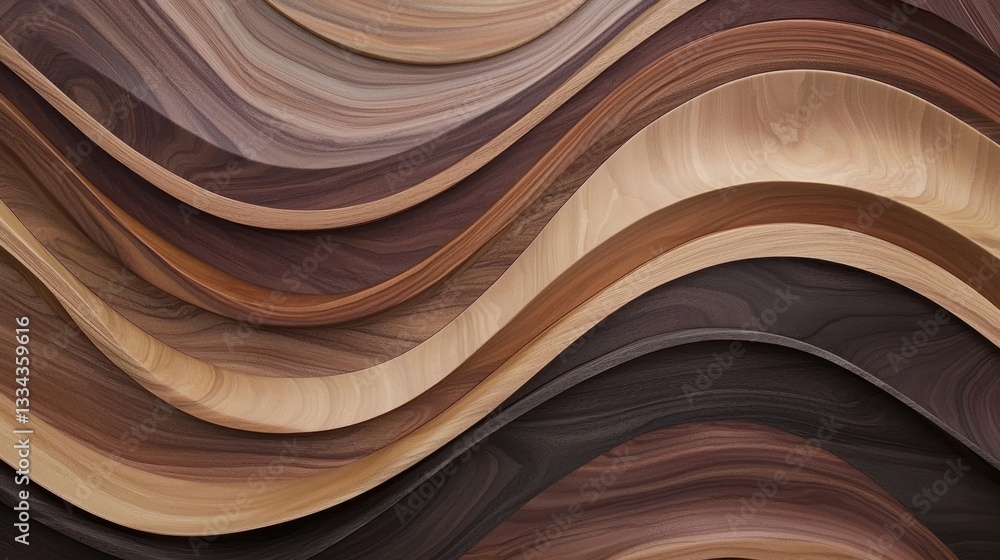 Poster a textured background with overlapping wood grain patterns in various shades of brown and beige.