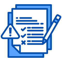 Evaluation icon in Blue Color Style. Simple Vector Design. Simple Vector Flat Icon