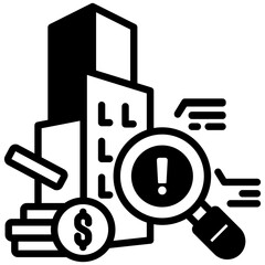 Asset Risk Analysis icon in Mix Filled Style. Simple Vector Design. Simple Vector Outline Filled Icon