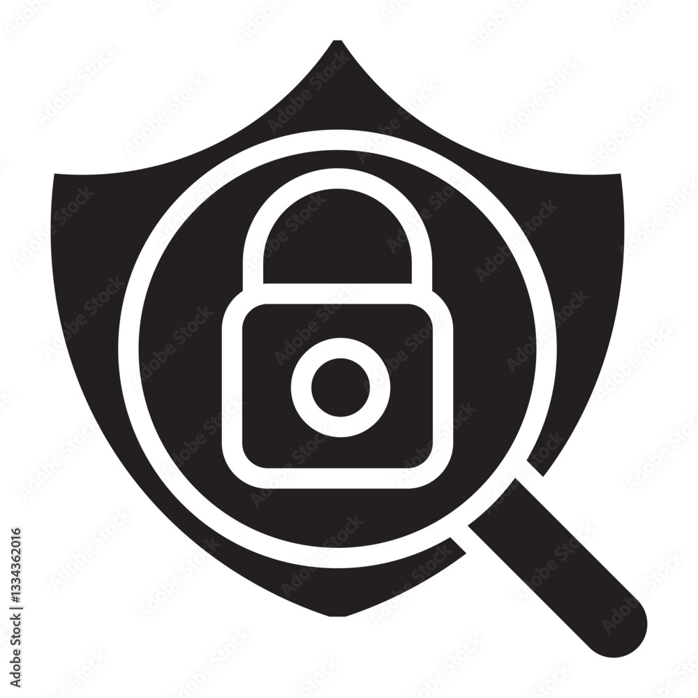 Poster security scanner vector icon
