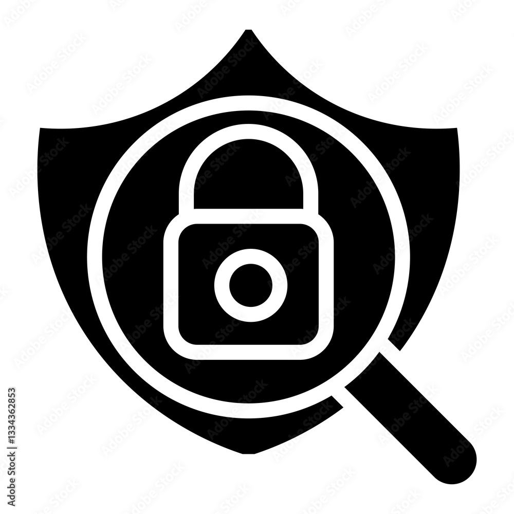 Poster security scanner vector icon