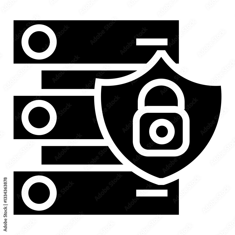 Poster data access vector icon