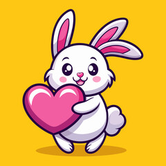 rabbit with heart