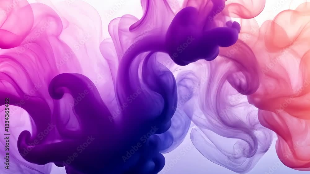 Poster colorful soft waves create a beautiful abstract background