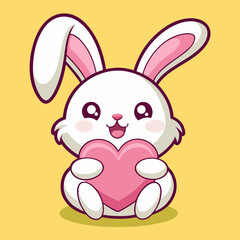 easter bunny with eggs