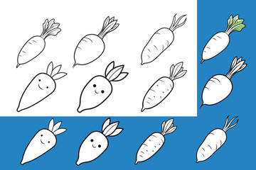 Vegetable Vector Art Design Set  