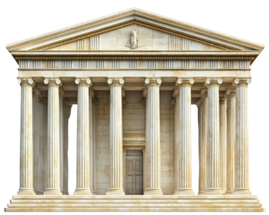 classical Greek temple with tall columns and intricate details, showcasing historical architecture and cultural significance. This monument represents ancient civilization and artistry