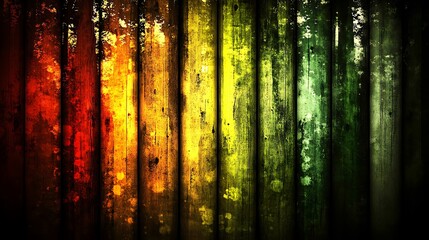 Colorful grunge wood planks background.