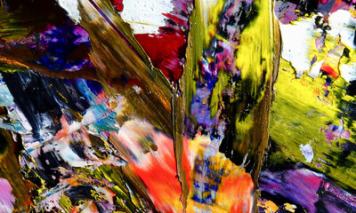 Abstract art background . Hand painting artwork on canvas .